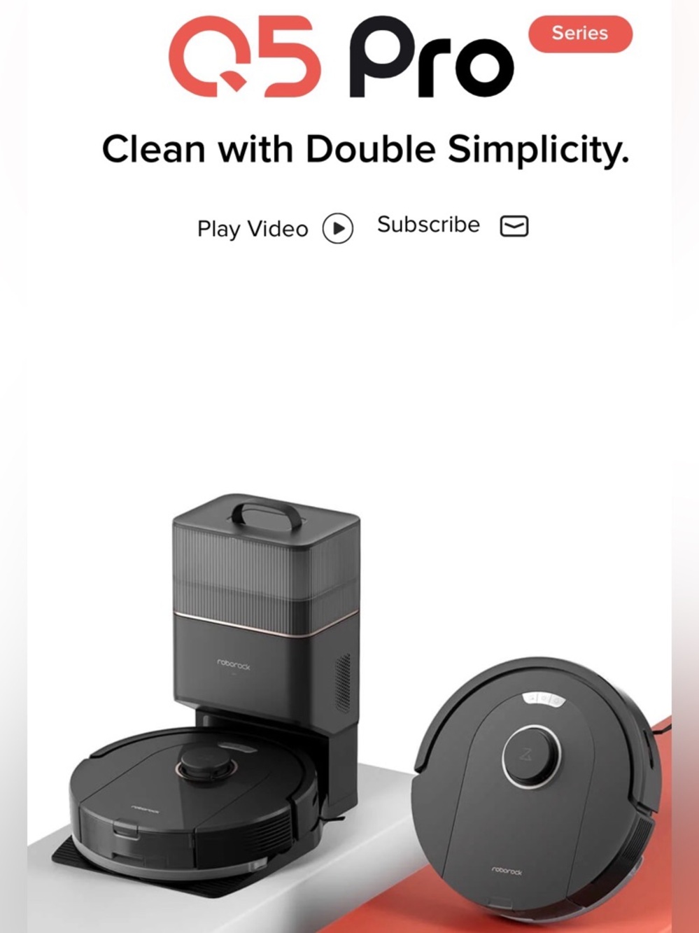 Q5 Pro Robot Vacuum with Self-Emptying Dock – Charcoal